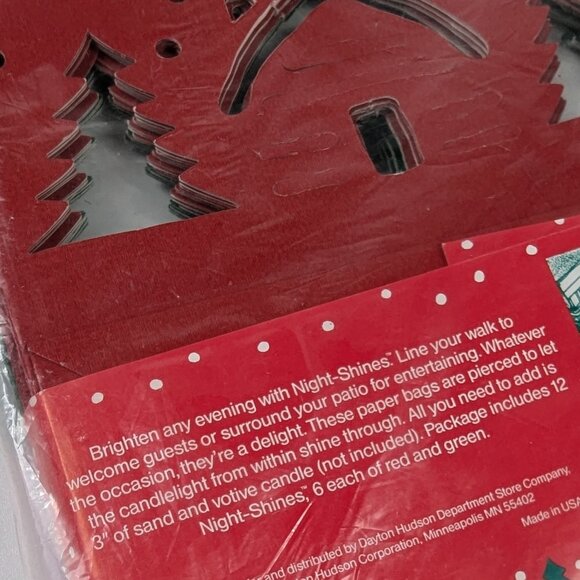 Vintage Boundary Waters Night Shines Christmas Holiday Paper Luminaria Bags - Picture 3 of 3